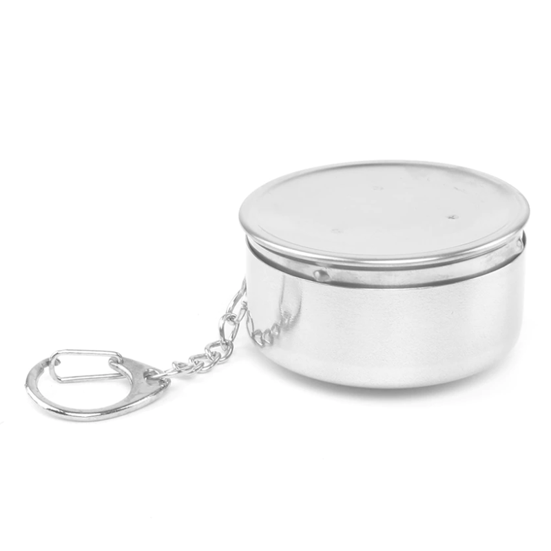 Sport si Outdoor - Camping - Bucatarie de camping - Vesela camping - Pahar pliabil din metal pentru camping, CRT, Premium Cup, cu capac tip breloc, 150 ml - Infinity.ro