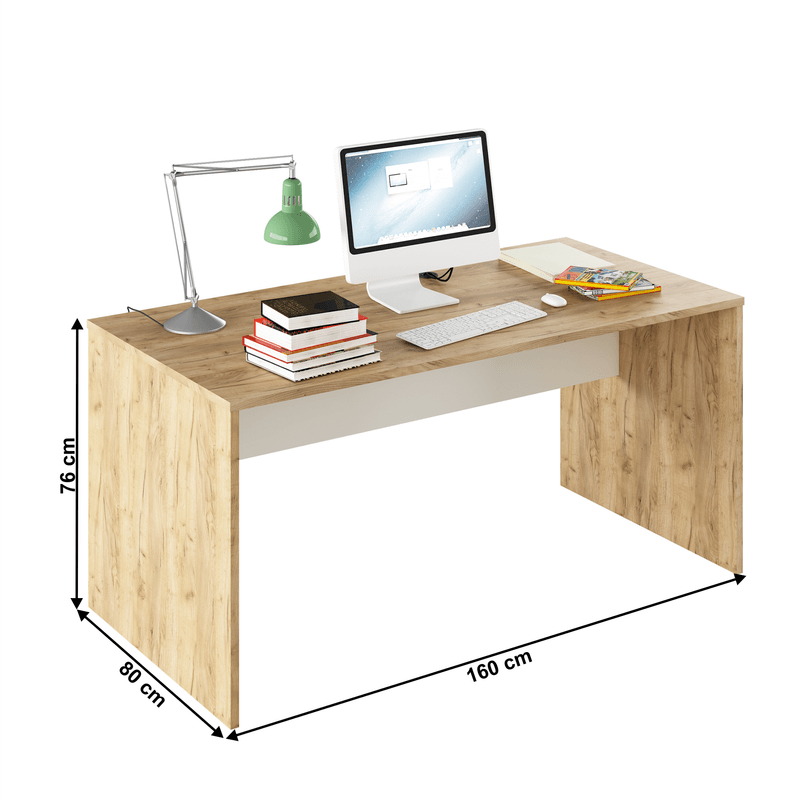 Casa si Gradina - Mobilier - Mese si birouri - Birouri - Masa de birou, stejar artizan/alba, RIOMA TYP 16 - Infinity.ro