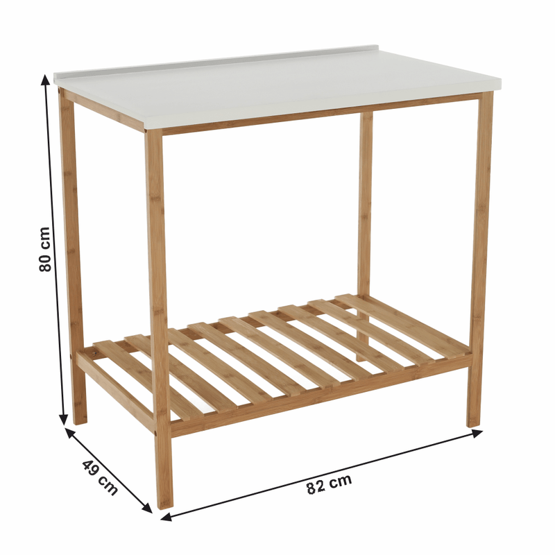 Casa si Gradina - Mobilier - Mese si birouri - Mese bucatarie si dining - Masa cu raft, natural/alb, SELENE TYP 5 - Infinity.ro