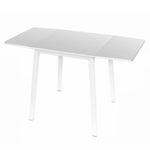 Casa si Gradina - Mobilier - Mese si birouri - Mese bucatarie si dining - Masa dining, MDF folie/metal, alb, 60-120x60 cm, MAURO - Infinity.ro