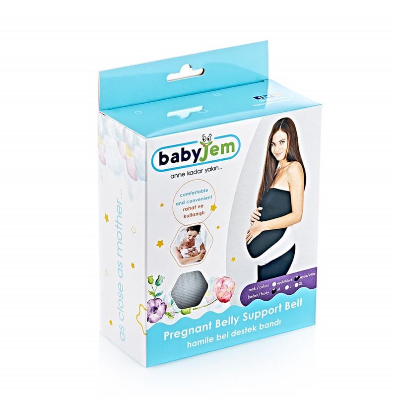 Fashion, accesorii si bijuterii - Femei - Imbracaminte femei - Haine pentru gravide - Centura abdominala pentru sustinere prenatala BabyJem Pregnancy, negru, marime XL - Infinity.ro