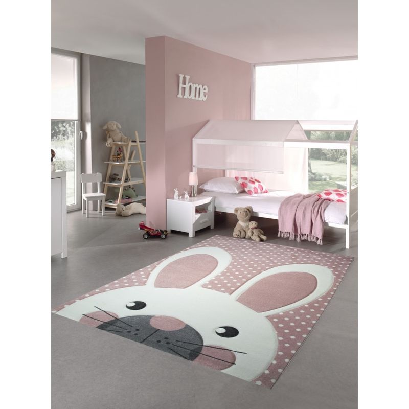 Casa si Gradina - Textile si covoare - Covoare - Covoare casa - Covor Merinos, Pastel Kids 20341 255-Pink, densitate 2.85 kg/m², grosime 13 mm, 28800 noduri pe m², 80 x 150 cm - Infinity.ro