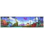 Casa si Gradina - Decoratiuni - Tapet - Tapet autoadeziv Premium, textura canvas, Dino Land, 130 x 33 cm - Infinity.ro