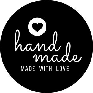 Set etichete rotunde autoadezive, Handmade, Made with love