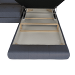 Casa si Gradina - Mobilier - Canapele si coltare - Coltare - Coltar cu spatiu pentru depozitare, gri inchis, dreapta, BUTON R - Infinity.ro