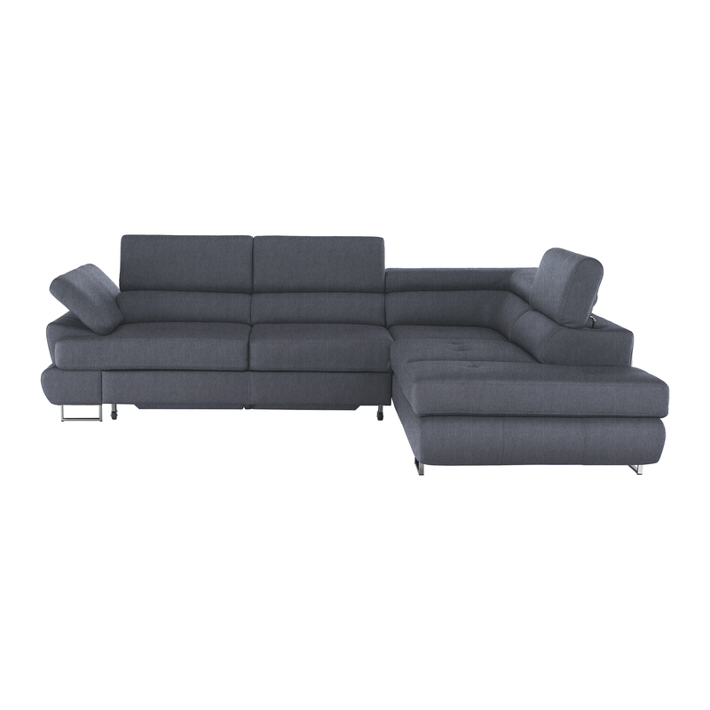Casa si Gradina - Mobilier - Canapele si coltare - Coltare - Coltar cu spatiu pentru depozitare, gri inchis, dreapta, BUTON R - Infinity.ro