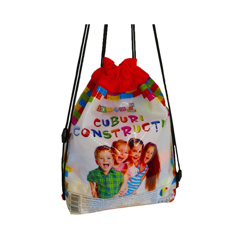 Jucarii, Copii si Bebe - Jucarii si jocuri - Seturi de constructie si cuburi - Cuburi si caramizi - Cuburi constructii in rucsac, 320 piese/570 g - Infinity.ro