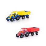 Jucarii, Copii si Bebe - Jucarii si jocuri - Vehicule si jucarii cu telecomanda - Utilaje constructie de jucarie - Tractor cu remorca, 59 x 17 x 18cm - Infinity.ro