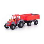 Jucarii, Copii si Bebe - Jucarii si jocuri - Vehicule si jucarii cu telecomanda - Utilaje constructie de jucarie - Tractor cu remorca, 59 x 17 x 18cm - Infinity.ro