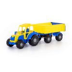 Jucarii, Copii si Bebe - Jucarii si jocuri - Vehicule si jucarii cu telecomanda - Utilaje constructie de jucarie - Tractor cu remorca, 59 x 17 x 18cm - Infinity.ro