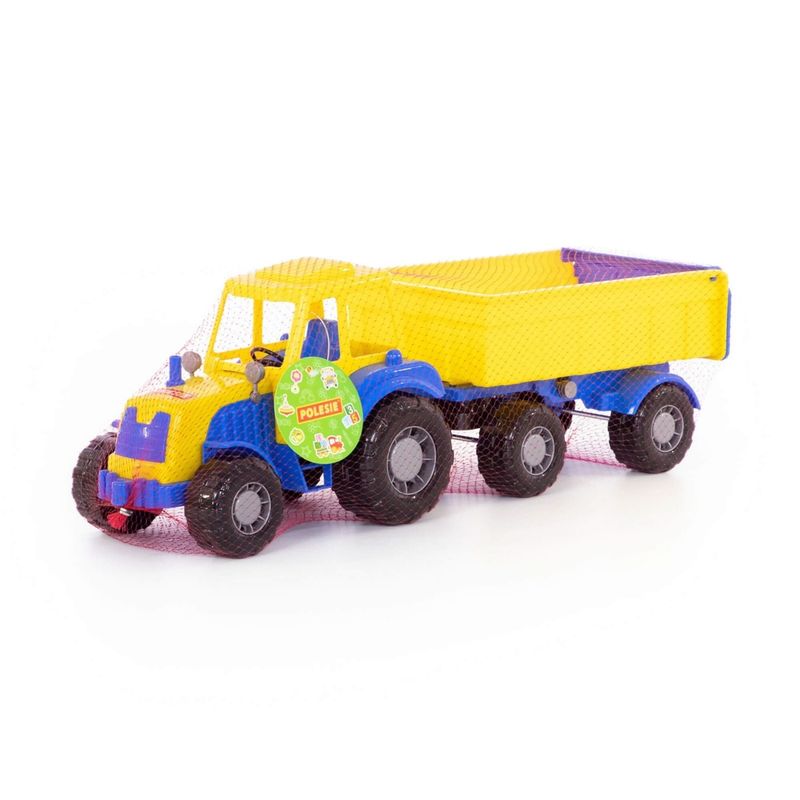 Jucarii, Copii si Bebe - Jucarii si jocuri - Vehicule si jucarii cu telecomanda - Utilaje constructie de jucarie - Tractor cu remorca, 59 x 17 x 18cm - Infinity.ro