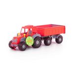 Jucarii, Copii si Bebe - Jucarii si jocuri - Vehicule si jucarii cu telecomanda - Utilaje constructie de jucarie - Tractor cu remorca, 59 x 17 x 18cm - Infinity.ro