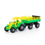 Jucarii, Copii si Bebe - Jucarii si jocuri - Vehicule si jucarii cu telecomanda - Utilaje constructie de jucarie - Tractor cu remorca, 57 x 17 x 18 cm - Infinity.ro