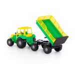 Jucarii, Copii si Bebe - Jucarii si jocuri - Vehicule si jucarii cu telecomanda - Utilaje constructie de jucarie - Tractor cu remorca, 57 x 17 x 18 cm - Infinity.ro