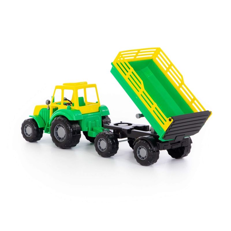 Jucarii, Copii si Bebe - Jucarii si jocuri - Vehicule si jucarii cu telecomanda - Utilaje constructie de jucarie - Tractor cu remorca, 57 x 17 x 18 cm - Infinity.ro
