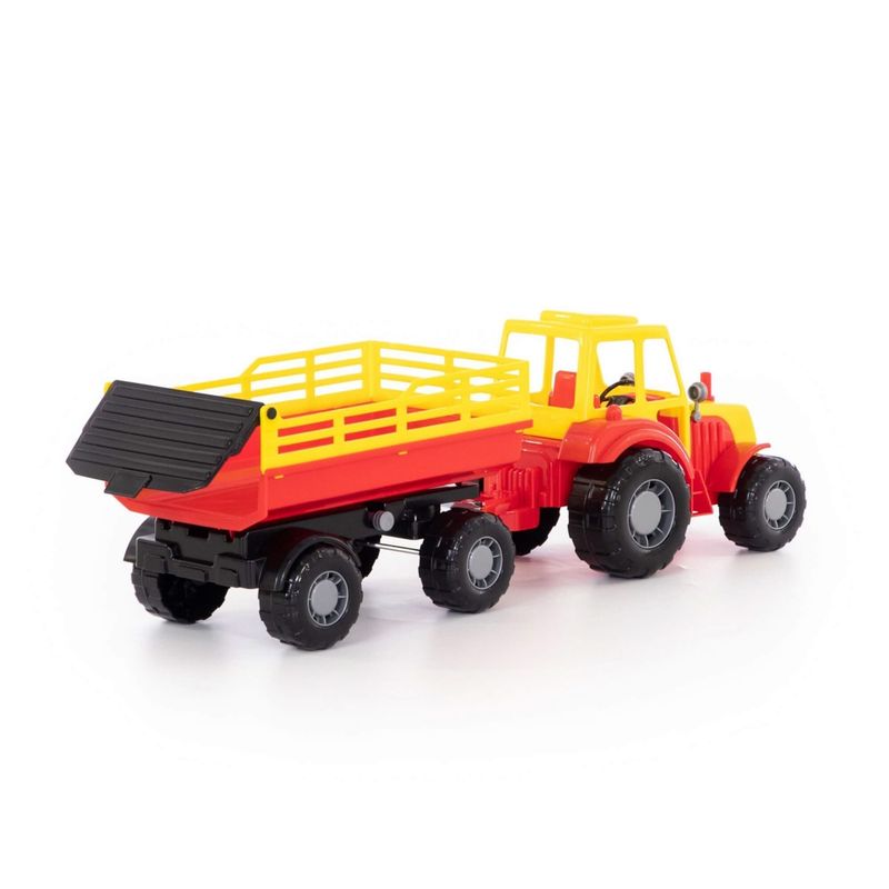Jucarii, Copii si Bebe - Jucarii si jocuri - Vehicule si jucarii cu telecomanda - Utilaje constructie de jucarie - Tractor cu remorca, 57 x 17 x 18 cm - Infinity.ro