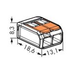 Casa si Gradina - Electrice - Tablouri electrice - Accesorii tablouri electrice - Clema de legatura 2 poli,  Wago 0.2-4 mm, 10 buc., Smartsystem - Infinity.ro