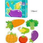 Jucarii, Copii si Bebe - Jucarii si jocuri - Jocuri si puzzle - Puzzle - Set Puzzle din carton cu 6 fructe - Infinity.ro