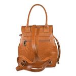 Fashion, accesorii si bijuterii - Femei - Accesorii femei - Genti si rucsacuri femei - Rucsac dama din piele naturala croco maro maro tabac 241 - Infinity.ro