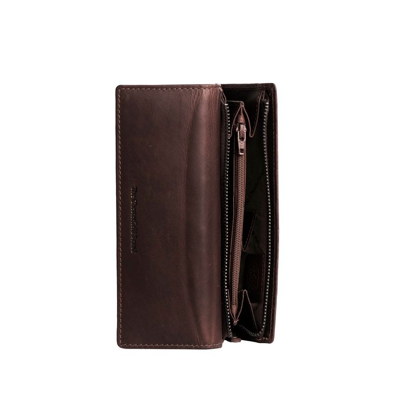 Fashion, accesorii si bijuterii - Femei - Accesorii femei - Portofele femei - Portofel dama din piele naturala, The Chesterfield Brand, Dahlia, cu protectie anti scanare RFID, Maro inchis - Infinity.ro