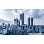 Casa si Gradina - Decoratiuni - Tapet - Fototapet de perete, autoadeziv si lavabil, Oras in alb si negru, 250 x 200 cm - Infinity.ro