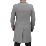 Fashion - Pentru femei - Pantaloni si Blugi - Palton casual din lana cu revere si inchidere cu 3 nasturi, gri 50 - Infinity.ro