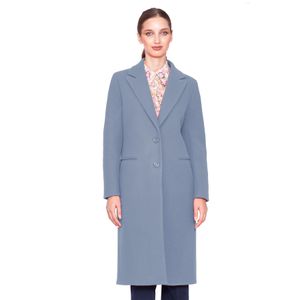 Palton clasic din stofa, bleu