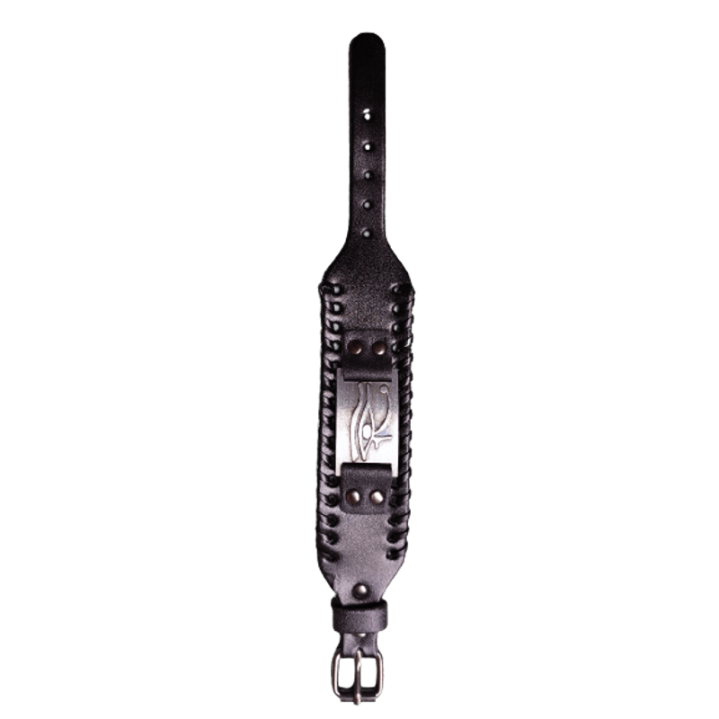 Fashion, accesorii si bijuterii - Barbati - Bijuterii barbati - Bratari barbati - Bratara din piele eco, CRT, simbolul egiptenilor, ochiul lui Ra, negru - Infinity.ro