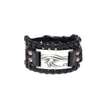 Fashion, accesorii si bijuterii - Barbati - Bijuterii barbati - Bratari barbati - Bratara din piele eco, CRT, simbolul egiptenilor, ochiul lui Ra, negru - Infinity.ro