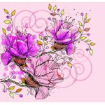 Casa si Gradina - Decoratiuni - Tapet - Fototapet, Abstract floral 5, 300 x 250 cm - Infinity.ro