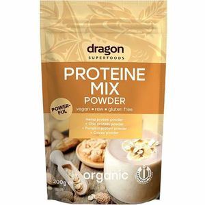 Mix proteic bio, canepa, chia, dovleac, cacao, Dragon Superfoods, 200g