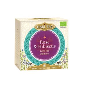 Ceai premium Hari Tea, face the moment, trandafiri si hibiscus, bio, 10 plicuri