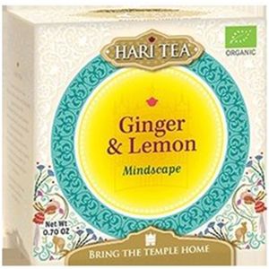 Ceai premium Hari Tea, mindscape ghimbir si lamaie, bio, 10 plicuri
