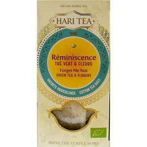 Ceai Hari Tea, premium, forget me not, ceai verde si flori bio, 10 plicuri