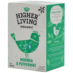 Ceai Higher Living, moringa si menta, bio 15plicuri