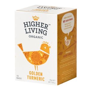 Ceai Higher Living, golden turmeric, bio, 15 plicuri