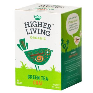 Ceai Higher Living, organic verde, Chai, 40 g