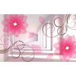 Casa si Gradina - Decoratiuni - Tapet - Fototapet de perete, autoadeziv si lavabil, Flori roz prin tunel, 270 x 200 cm - Infinity.ro