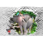 Casa si Gradina - Decoratiuni - Tapet - Autocolant, Elefant in evadare, 220 x 135 cm - Infinity.ro