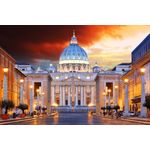 Casa si Gradina - Decoratiuni - Tapet - Fototapet de perete, autoadeziv si lavabil, Vatican, Roma in rasarit de soare, 400 x 250 cm - Infinity.ro