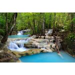 Casa si Gradina - Decoratiuni - Tapet - Fototapet, Cascada cu lac albastru, 250 x 200 cm - Infinity.ro