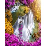 Casa si Gradina - Decoratiuni - Tapet - Fototapet, Cascada 45 Cascada in padurea galbena, mov, 200 x 255 cm - Infinity.ro