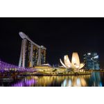 Casa si Gradina - Decoratiuni - Tapet - Fototapet de perete, autoadeziv si lavabil, City 86 Singapore noaptea, 270 x 200 cm - Infinity.ro