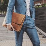 Carti si Birotica/Birotica/Accesorii de birou/Mape si dosare - Mapa The Chesterfield Brand pentru acte si tableta, din piele naturala maro coniac, Ivery - Infinity.ro