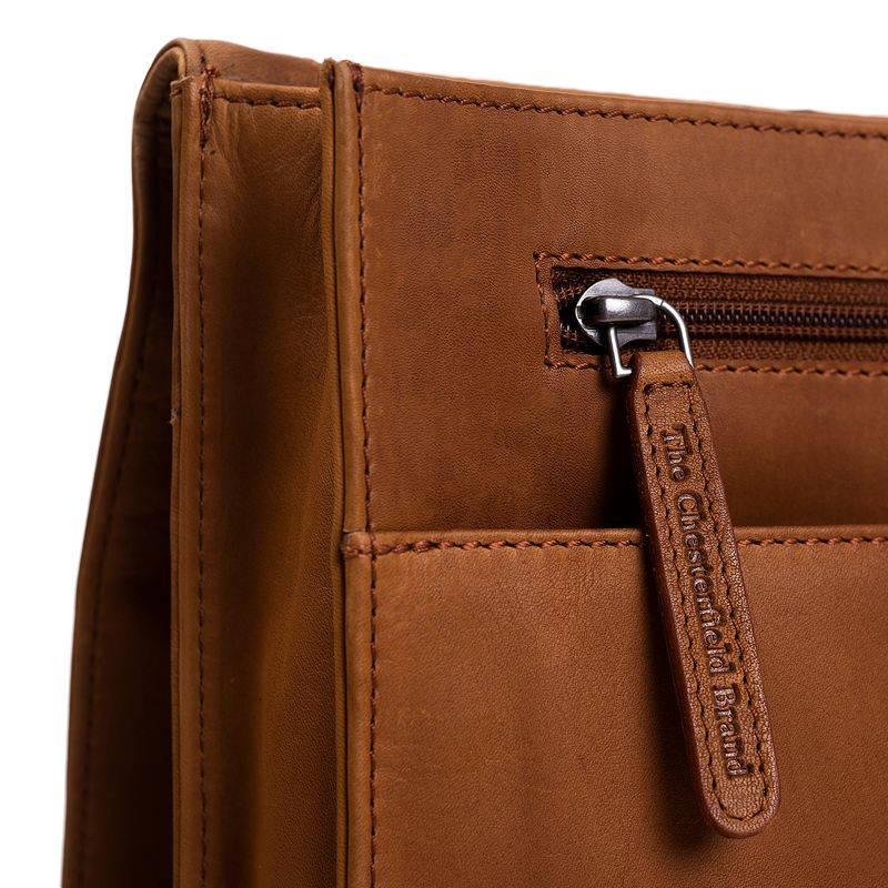 Carti si Birotica/Birotica/Accesorii de birou/Mape si dosare - Mapa The Chesterfield Brand pentru acte si tableta, din piele naturala maro coniac, Ivery - Infinity.ro