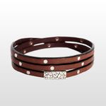 Fashion, accesorii si bijuterii - Barbati - Bijuterii barbati - Bratari barbati - Bratara dama din piele naturala, The Chesterfield Brand, Jannis 19 cm, maro inchis - Infinity.ro