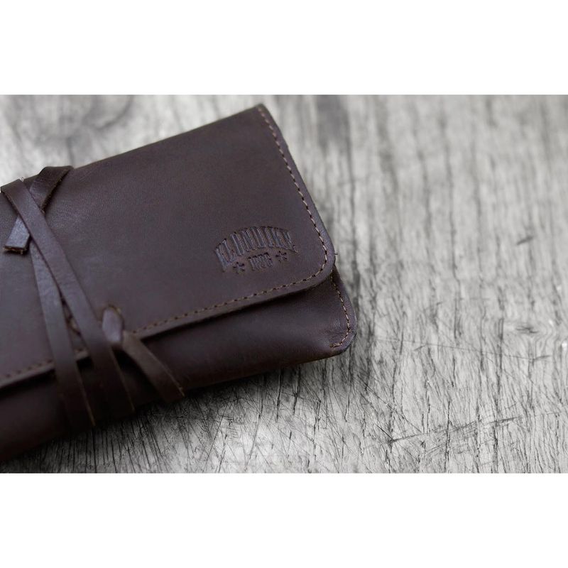 Fashion, accesorii si bijuterii/Barbati/Accesorii barbati/Portofele barbati - Portofel pentru tutun, din piele naturala, Klondike, maro inchis - Infinity.ro