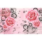 Casa si Gradina - Decoratiuni - Tapet - Fototapet, Trandafiri roz si cercuri, 200 x 150 cm - Infinity.ro