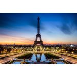 Casa si Gradina - Decoratiuni - Tapet - Fototapet, Turn Eiffel in zori, 200 x 150 cm - Infinity.ro