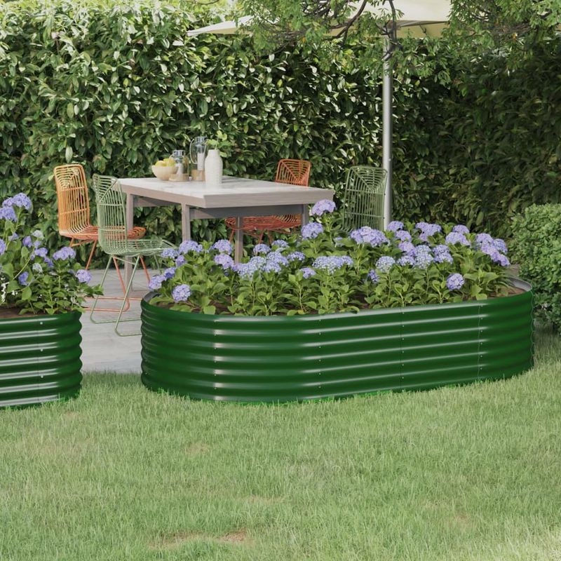 Casa si Gradina - Gradinarit si plante - Plante si ghivece - Ghivece si suporturi - Jardiniera gradina verde 175 x 100 x 36 cm otel vopsit electrostatic - Infinity.ro